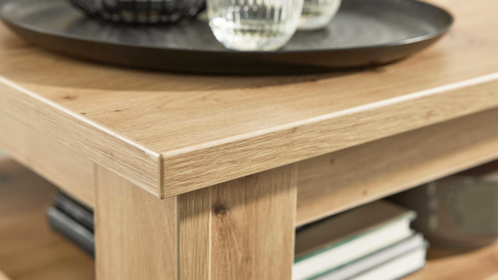 Couchtisch Interliving aus Holz in Holzfarben Interliving Wohnzimmer Serie 2110 - Couchtisch XC1.120 Alteiche - ca. 120 x 70 cm