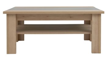 Couchtisch Interliving aus Holz in Grau Interliving Wohnzimmer Serie 2110 - Couchtisch TC7.105G graues Glas & Naturbuche - ca. 105 x 70 cm