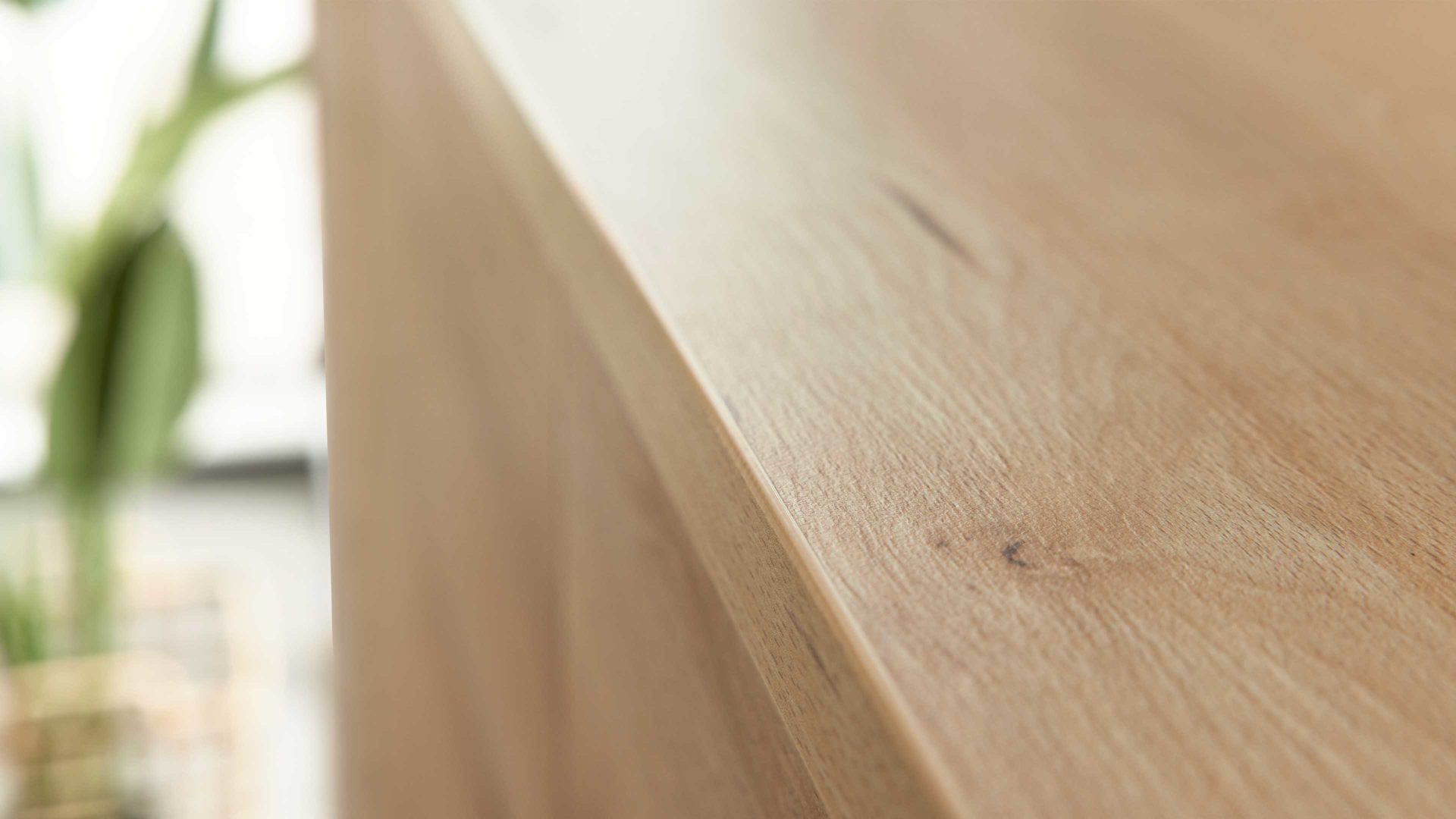 Wohnwand Interliving aus Holz in Holzfarben Hell Interliving Wohnzimmer Serie 2110 - Wohnwand EB31501 Naturbuche - sechsteilig, Breite ca. 315 cm