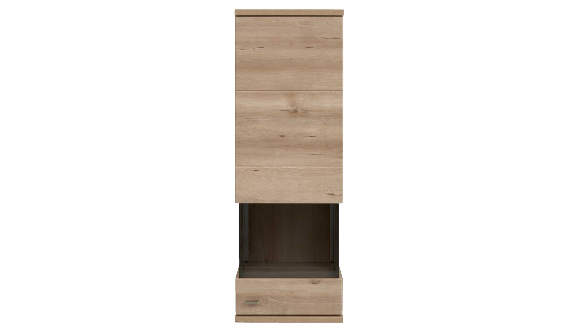 Wohnwand Interliving aus Holz in Holzfarben Hell Interliving Wohnzimmer Serie 2110 - Wohnwand Naturbuche - sechsteilig, Breite ca. 315 cm