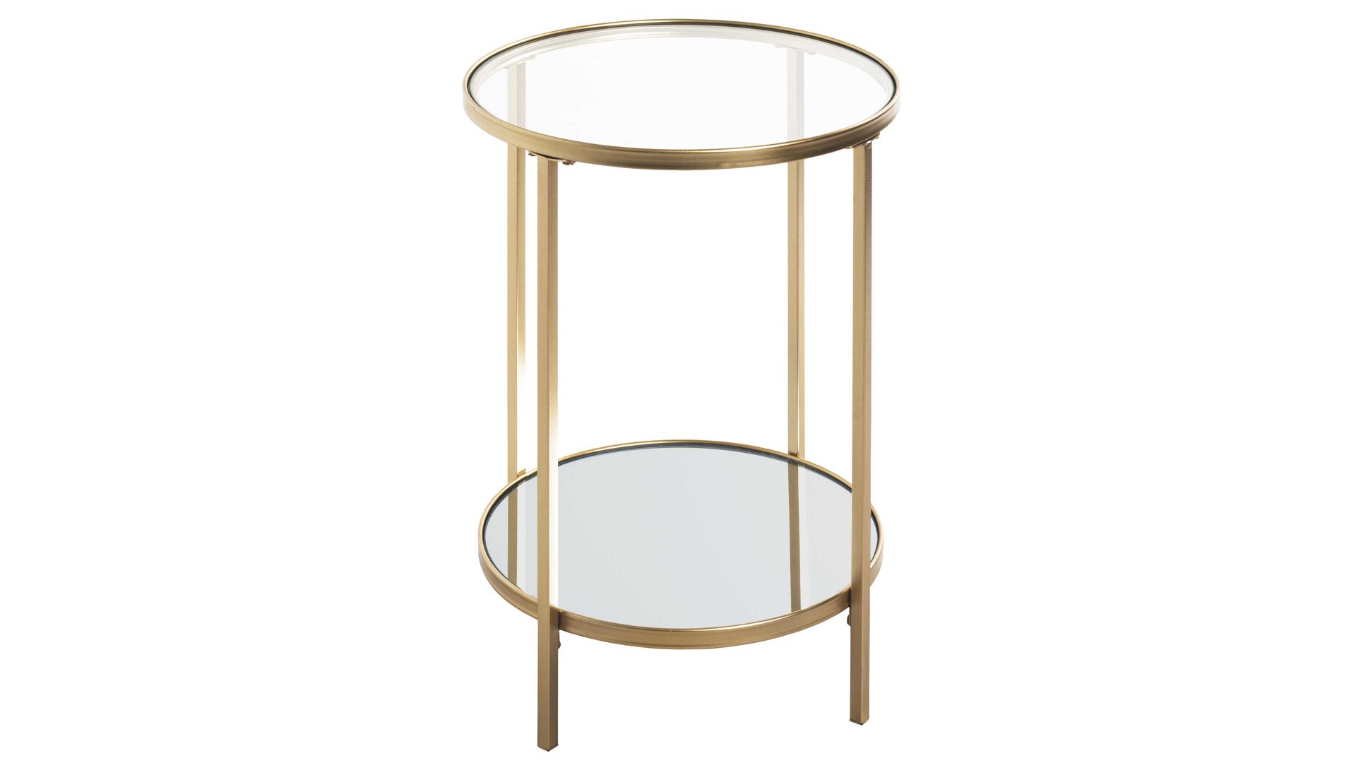 Beistelltisch Haku aus Metall in Metallfarben Beistelltisch goldfarbenes Metall- Durchmesser ca. 39 cm