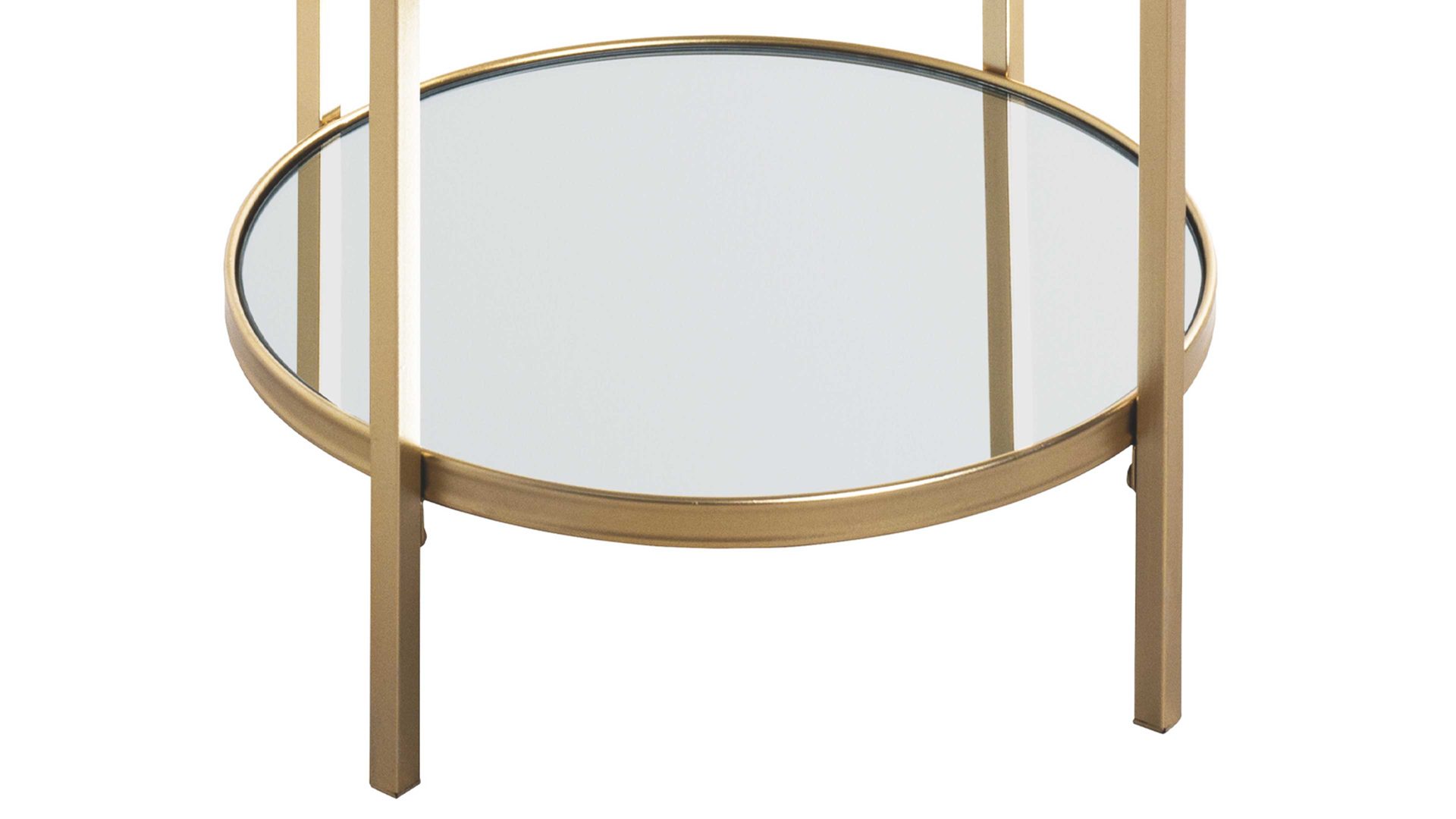 Beistelltisch Haku aus Metall in Metallfarben Beistelltisch goldfarbenes Metall- Durchmesser ca. 39 cm