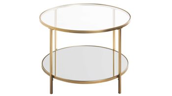 Beistelltisch Haku aus Metall in Metallfarben Beistelltisch goldfarbenes Metall - Durchmesser ca. 60 cm