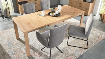 Auszugtisch Interliving aus Holz in Holzfarben Interliving Wohnzimmer Serie 2110 - Auszugtisch Alteiche - ca. 160 - 220 x 90 cm