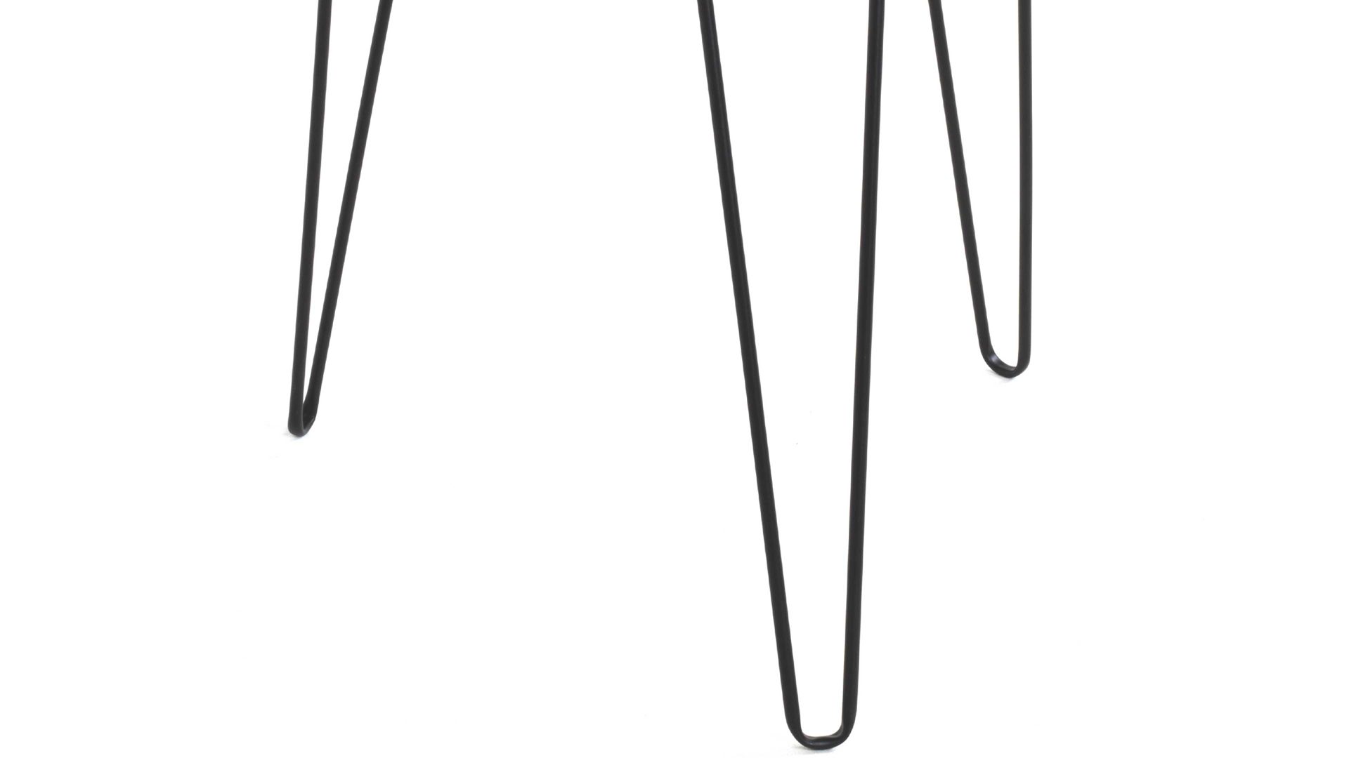 Beistelltisch Haku aus MDF in Holzfarben Beistelltisch Eiche & Schwarz - Durchmesser ca. 48 cm