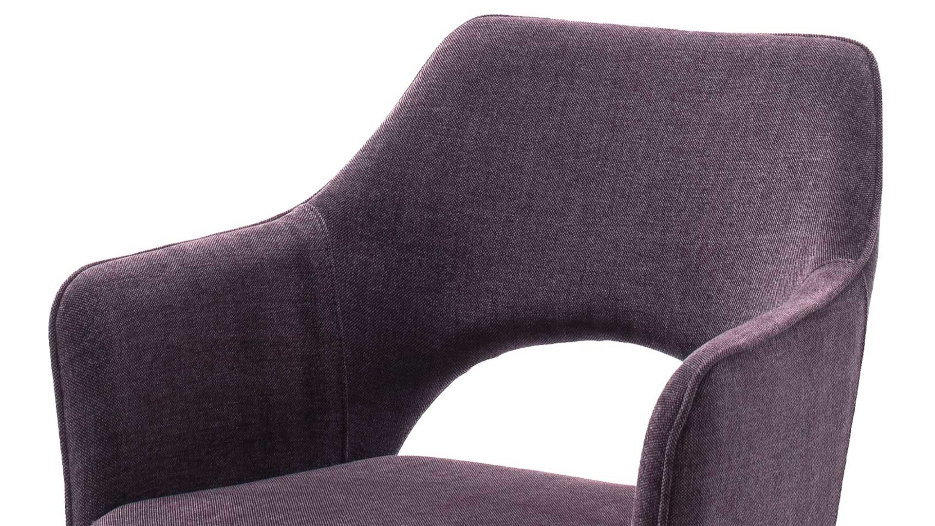 Polsterstuhl Mca furniture aus Stoff in Lila Polsterstuhl mit Drehfunktion merlotfarbene Chenille & schwarzer Stahl