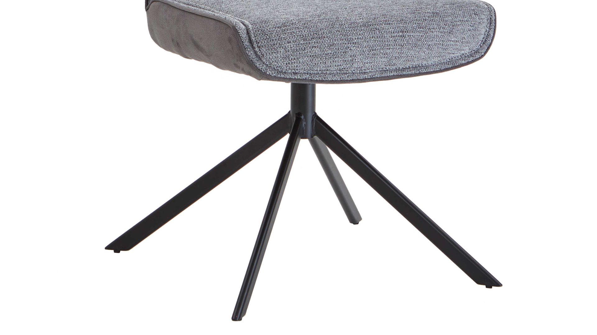 Polsterstuhl Mca furniture aus Stoff in Dunkelgrau Polsterstuhl mit Drehfunktion Dunkelgrau & Schwarz