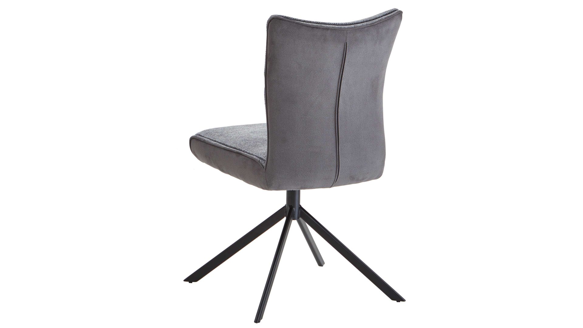 Polsterstuhl Mca furniture aus Stoff in Dunkelgrau Polsterstuhl mit Drehfunktion Dunkelgrau & Schwarz