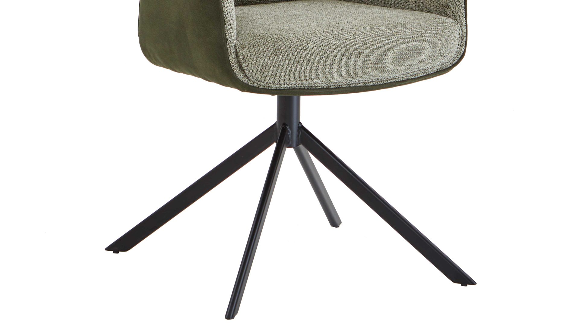Polsterstuhl Mca furniture aus Stoff in Grün Polsterstuhl mit Drehfunktion Olivgrün & Schwarz