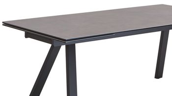 Auszugtisch Mca furniture aus Glas in Anthrazit Auszugtisch Okinawa Anthrazit & Schwarz - ca. 180-280 x 100 cm