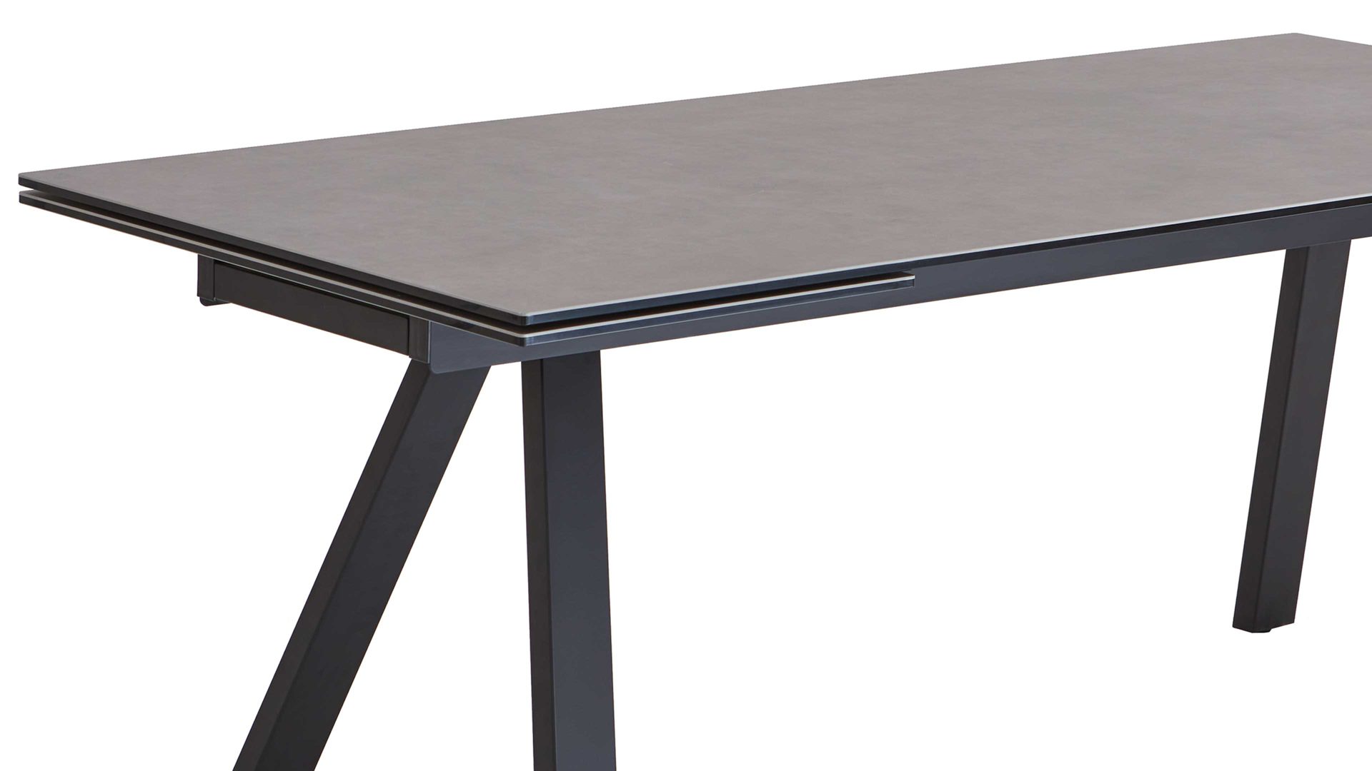 Auszugtisch Mca furniture aus Glas in Anthrazit Auszugtisch Okinawa Anthrazit & Schwarz - ca. 180-280 x 100 cm