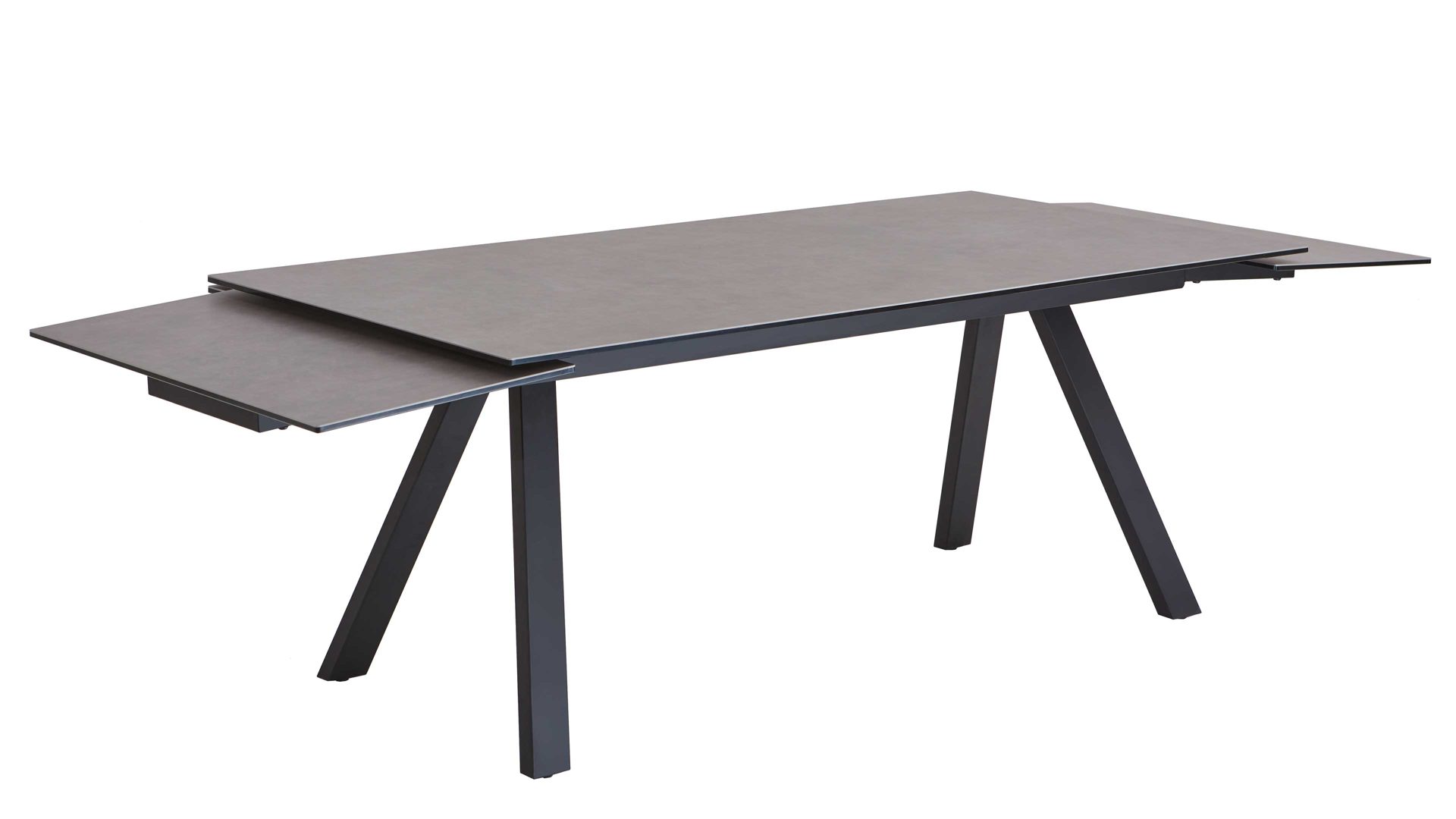 Auszugtisch Mca furniture aus Glas in Anthrazit Auszugtisch Okinawa Anthrazit & Schwarz - ca. 180-280 x 100 cm