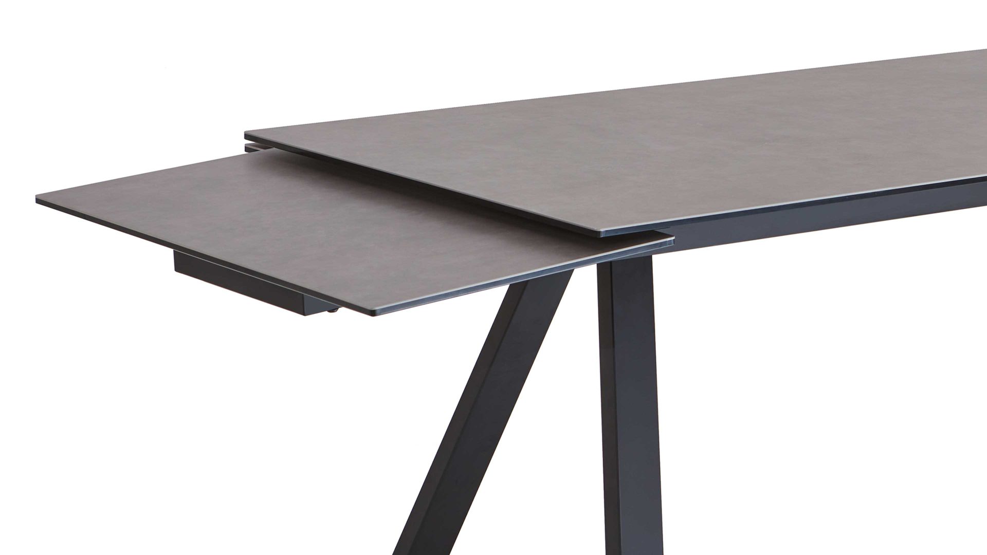 Auszugtisch Mca furniture aus Glas in Anthrazit Auszugtisch Okinawa Anthrazit & Schwarz - ca. 180-280 x 100 cm