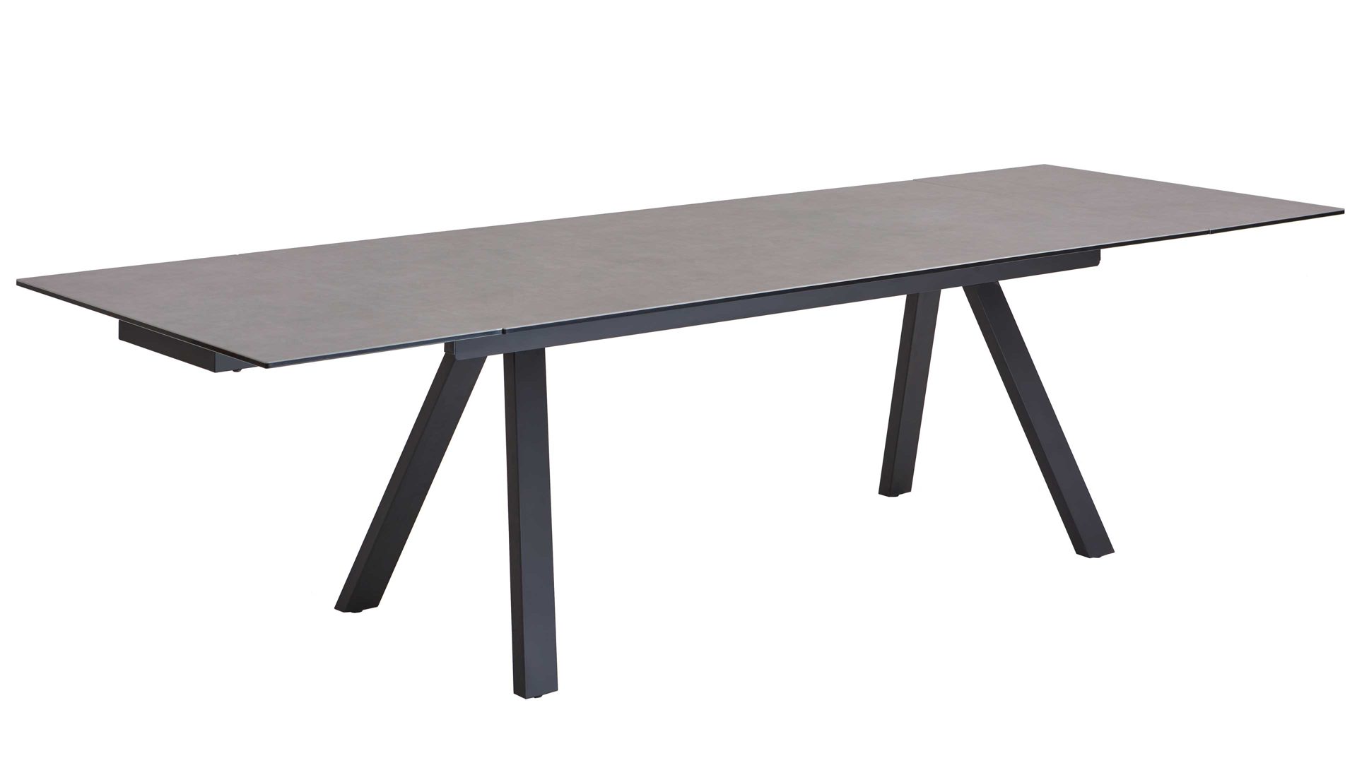 Auszugtisch Mca furniture aus Glas in Anthrazit Auszugtisch Okinawa Anthrazit & Schwarz - ca. 180-280 x 100 cm