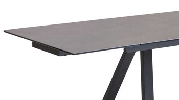 Auszugtisch Mca furniture aus Glas in Anthrazit Auszugtisch Okinawa Anthrazit & Schwarz - ca. 180-280 x 100 cm