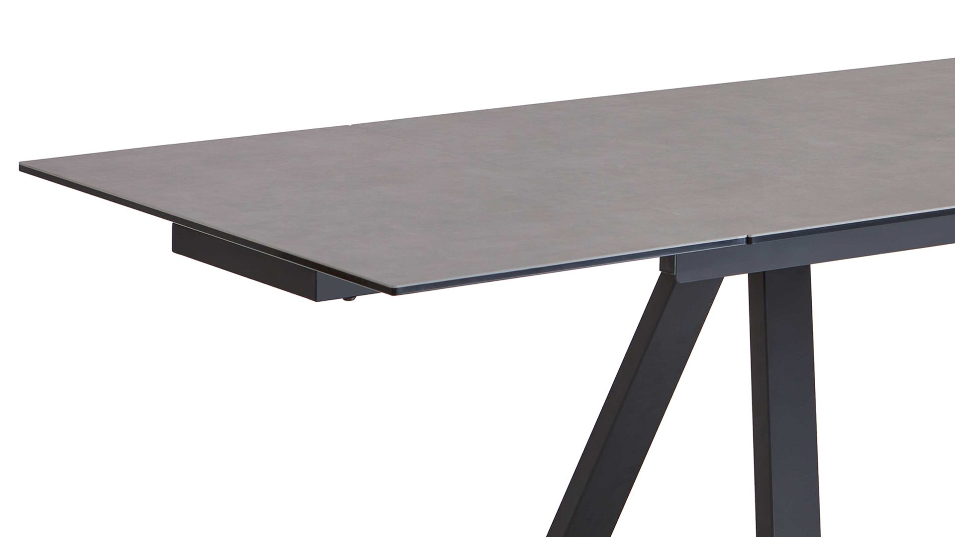 Auszugtisch Mca furniture aus Glas in Anthrazit Auszugtisch Okinawa Anthrazit & Schwarz - ca. 180-280 x 100 cm