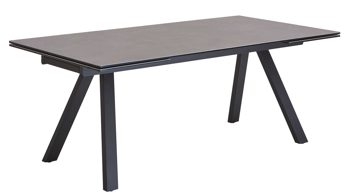 Auszugtisch Mca furniture aus Glas in Anthrazit Auszugtisch Okinawa Anthrazit & Schwarz - ca. 180-280 x 100 cm