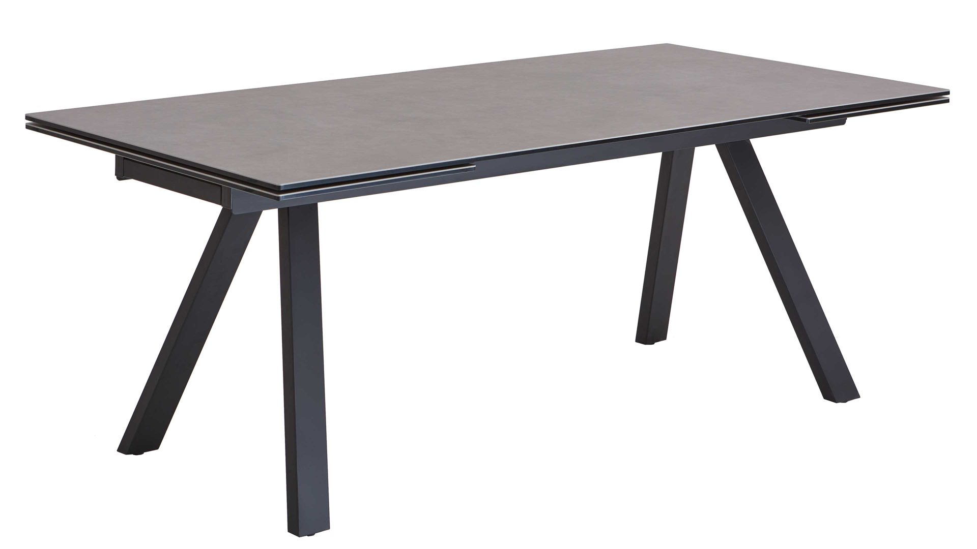 Auszugtisch Mca furniture aus Glas in Anthrazit Auszugtisch Okinawa Anthrazit & Schwarz - ca. 180-280 x 100 cm