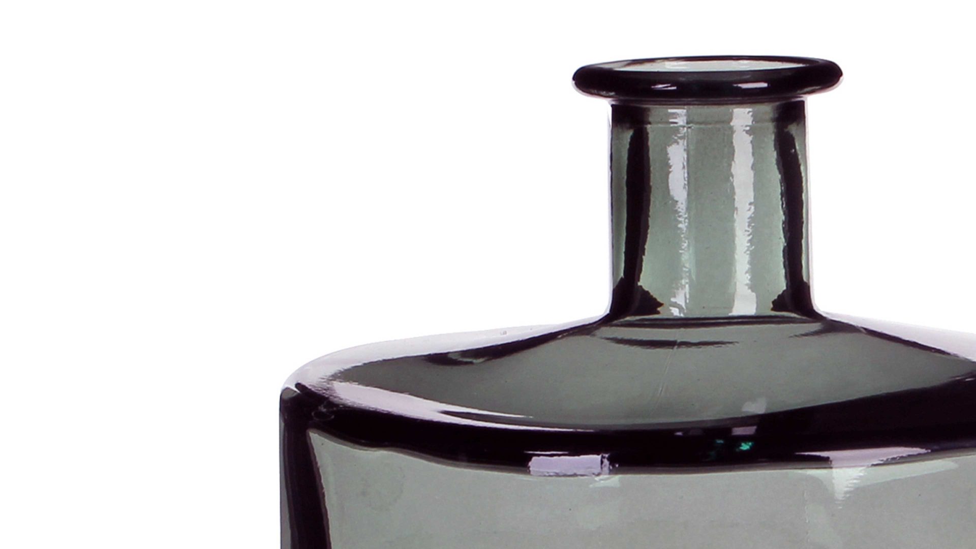 Vase Edelman® aus Glas in Grau Deko-Flasche Guan graues Recyclingglas - Höhe ca. 26 cm