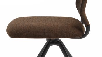 Vierfußstuhl Venjakob aus Kunststoff in Bronze VENJAKOB Polsterstuhl Lilli 3000 bronzefarbener Bezug & Anthrazit