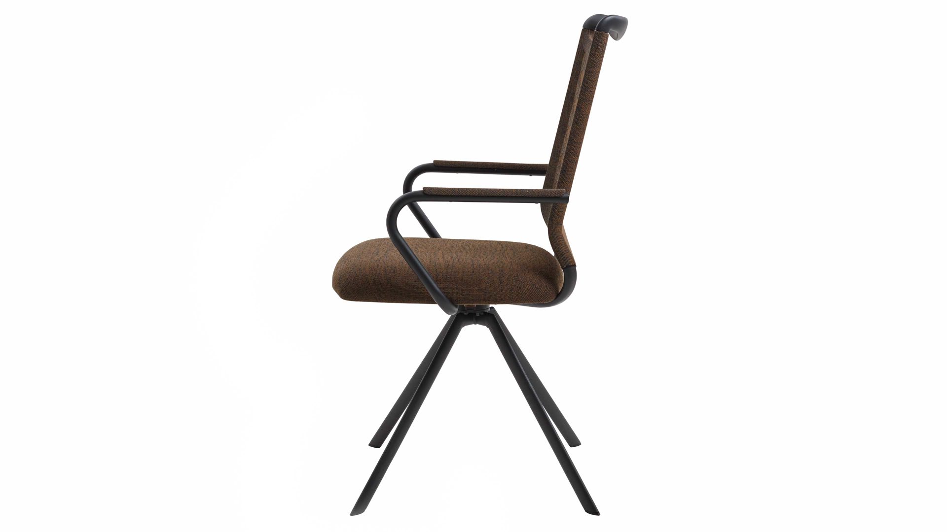 Vierfußstuhl Venjakob aus Kunststoff in Braun VENJAKOB Polsterstuhl Lilli 3000 mit Armlehne und Drehfunktion bronzefarbener Bezug & Anthrazit