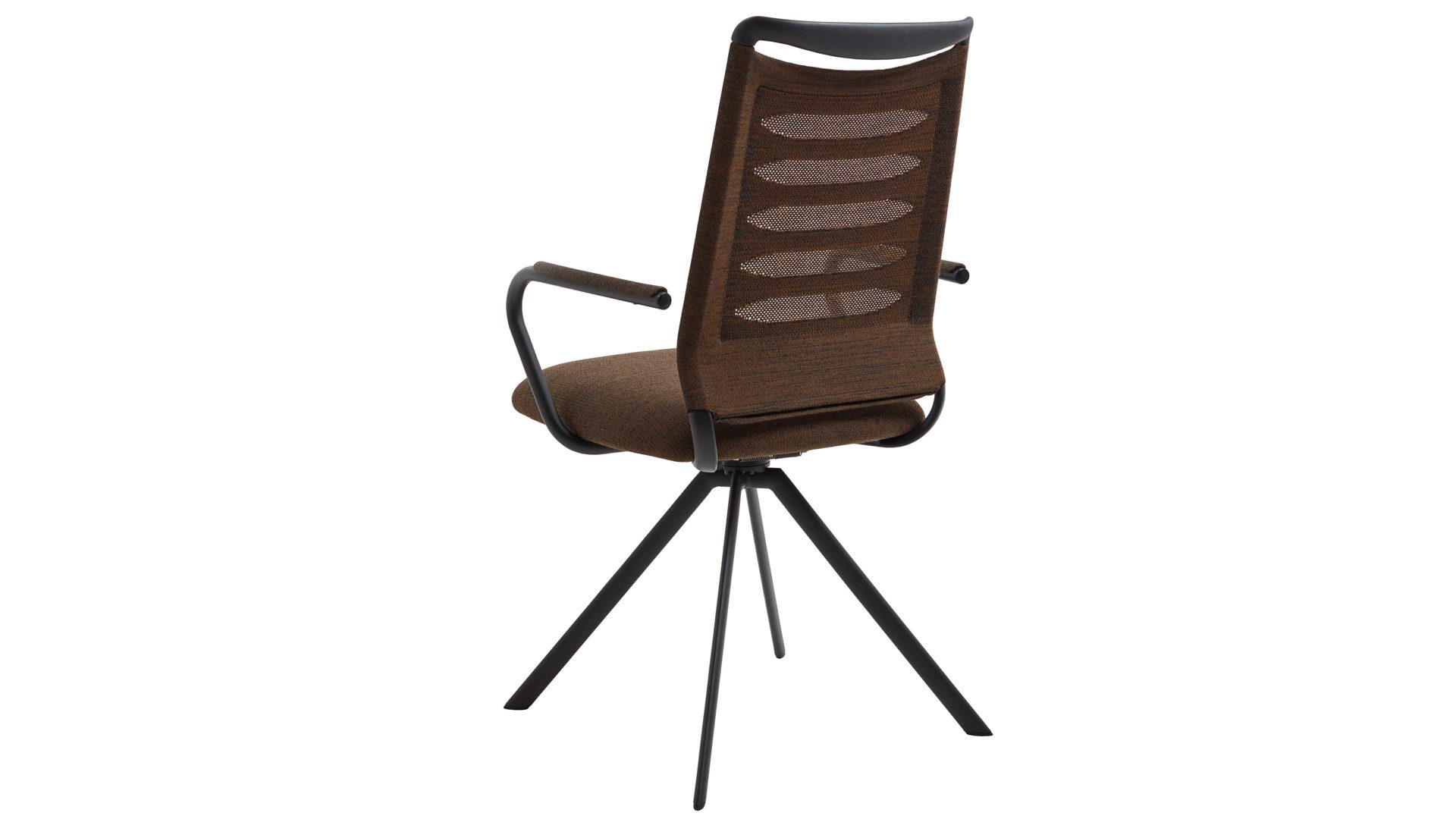 Vierfußstuhl Venjakob aus Kunststoff in Braun VENJAKOB Polsterstuhl Lilli 3000 mit Armlehne und Drehfunktion bronzefarbener Bezug & Anthrazit