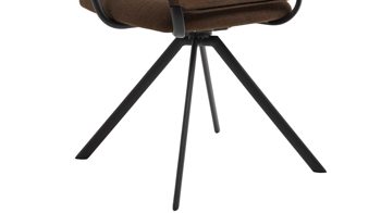 Vierfußstuhl Venjakob aus Kunststoff in Braun VENJAKOB Polsterstuhl Lilli 3000 mit Armlehne bronzefarbener Bezug & Anthrazit