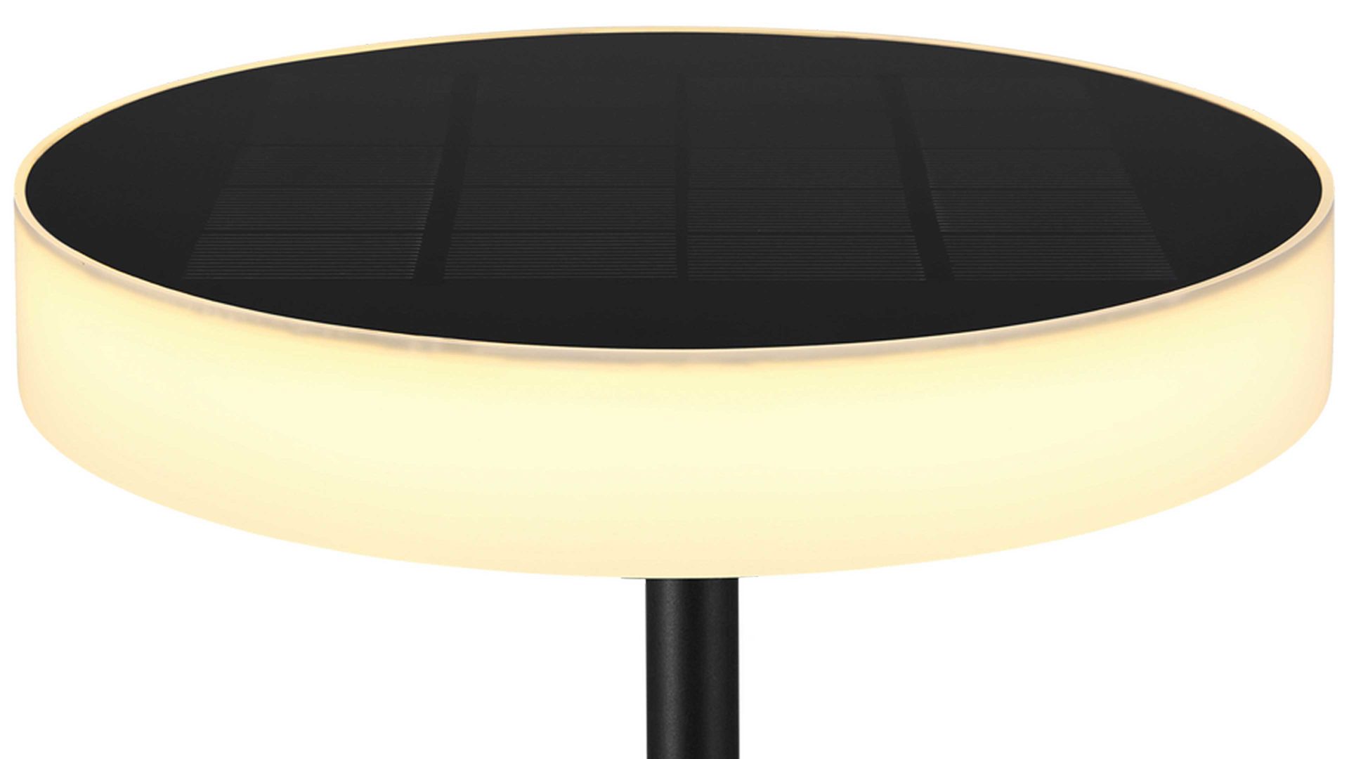 Solarleuchte Globo lighting aus Kunststoff in Schwarz GLOBO Akku-Solarleuchte 36417 schwarzer & opalfarbener Kunststoff