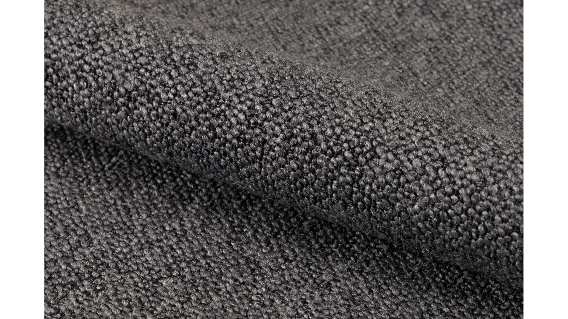 Vierfußstuhl Actona group aus Stoff in Anthrazit Armlehnstuhl Brooke anthrazitfarbener Bezug Monza 130 & schwarzes Metall