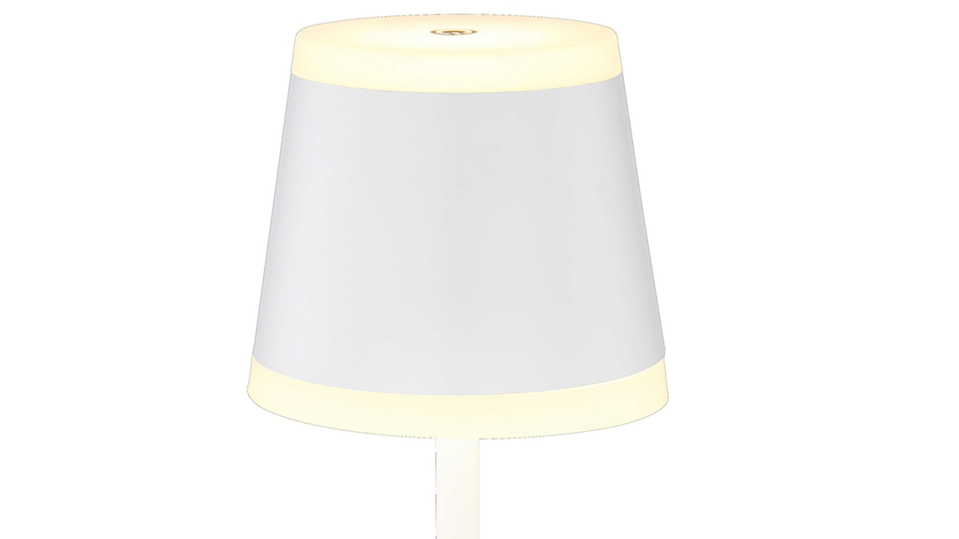 Solarleuchte Globo lighting aus Metall in Weiß GLOBO Akku-Solarleuchte weißes Metall & opalfarbenes Acryl