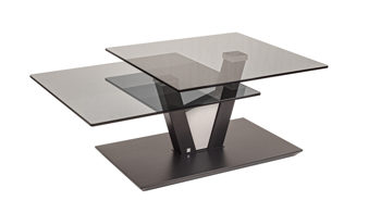 Couchtisch Vierhaus aus Glas in Grau vierhaus Couchtisch 1019-GPA-ANM grau-anthrazitfarbenes Parsolglas - ca. 100 x 60 cm