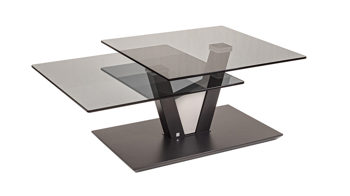 Couchtisch Vierhaus aus Glas in Grau vierhaus Couchtisch 1019-GPA-ANM grau-anthrazitfarbenes Parsolglas - ca. 100 x 60 cm