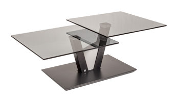 Couchtisch Vierhaus aus Glas in Grau vierhaus Couchtisch 1019-GPA-ANM grau-anthrazitfarbenes Parsolglas - ca. 100 x 60 cm