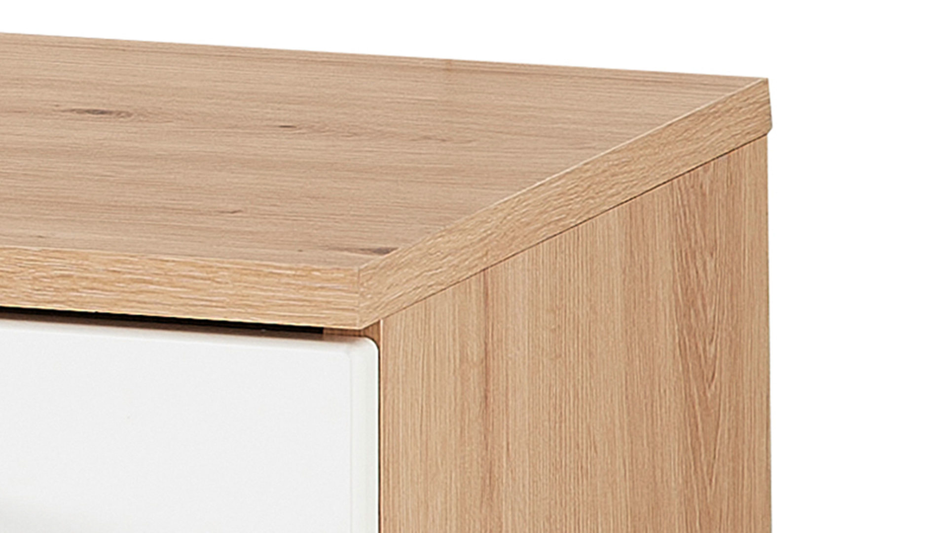 Garderobenschrank Innostyle aus Holz in Weiß Garderobenprogramm Fun - Garderobenschrank Weiß & Artisan Eiche, Hirnholz - Höhe ca. 195 cm