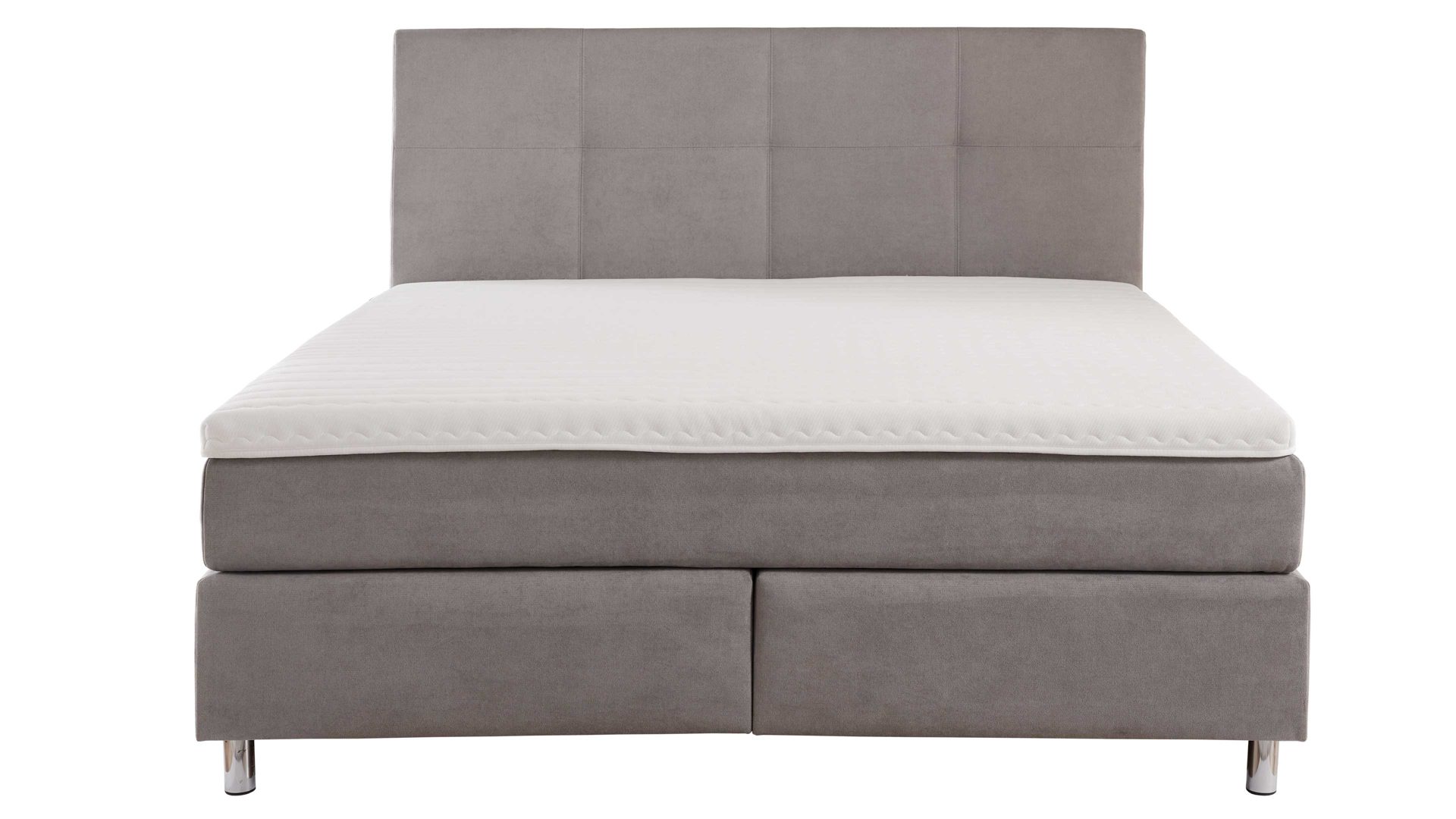 Boxspringbett comfortmaster besser sitzen, liegen, leben aus Stoff in Hellgrau Comfortmaster Boxspringbett Karat Classic 3 hellgrauer Stoffbezug Camal 106 - Liegefläche ca. 180 x 200 cm