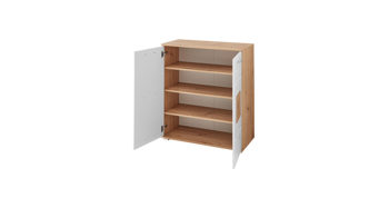Schuhschrank Innostyle aus Holz in Weiß Garderobenprogramm Fun - Schuhschrank Weiß & Artisan Eiche, Hirnholz - Breite ca. 84 cm