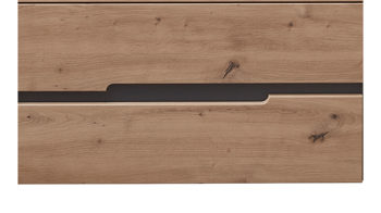Vitrine Innostyle aus Holz in Holzfarben Wohnzimmer Serie Memphis - Vitrine Artisan Eiche & Graphit - ca. 75 x 197 cm