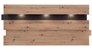 Paneel Innostyle aus Holz in Holzfarben Wohnzimmer Serie Memphis - Wandpaneel Artisan Eiche & Graphit - Breite ca. 202 cm