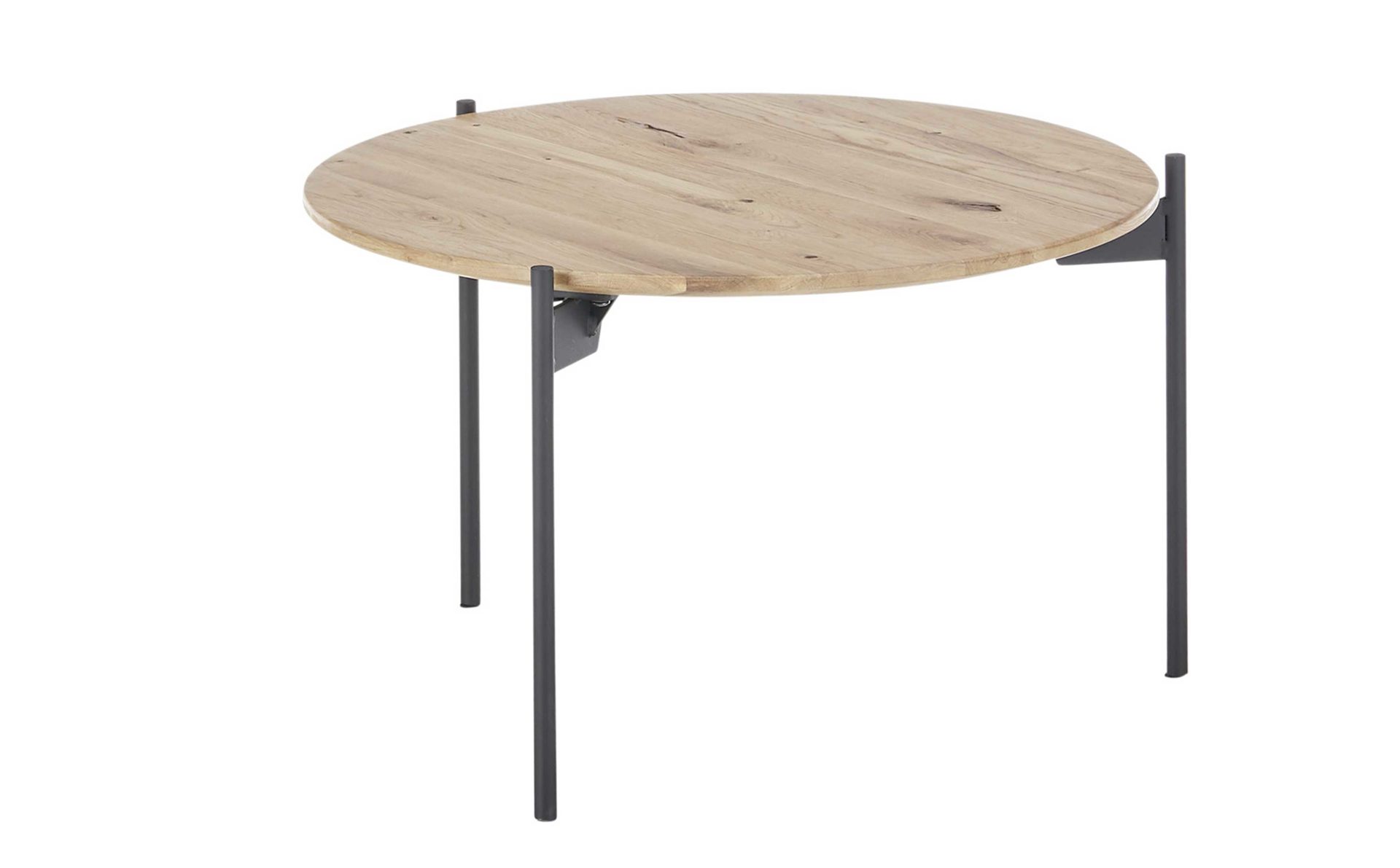 Couchtisch A better place furniture aus Holz in Holzfarben Couchtisch Assuan Eiche & Schwarz - Durchmesser ca. 55 cm