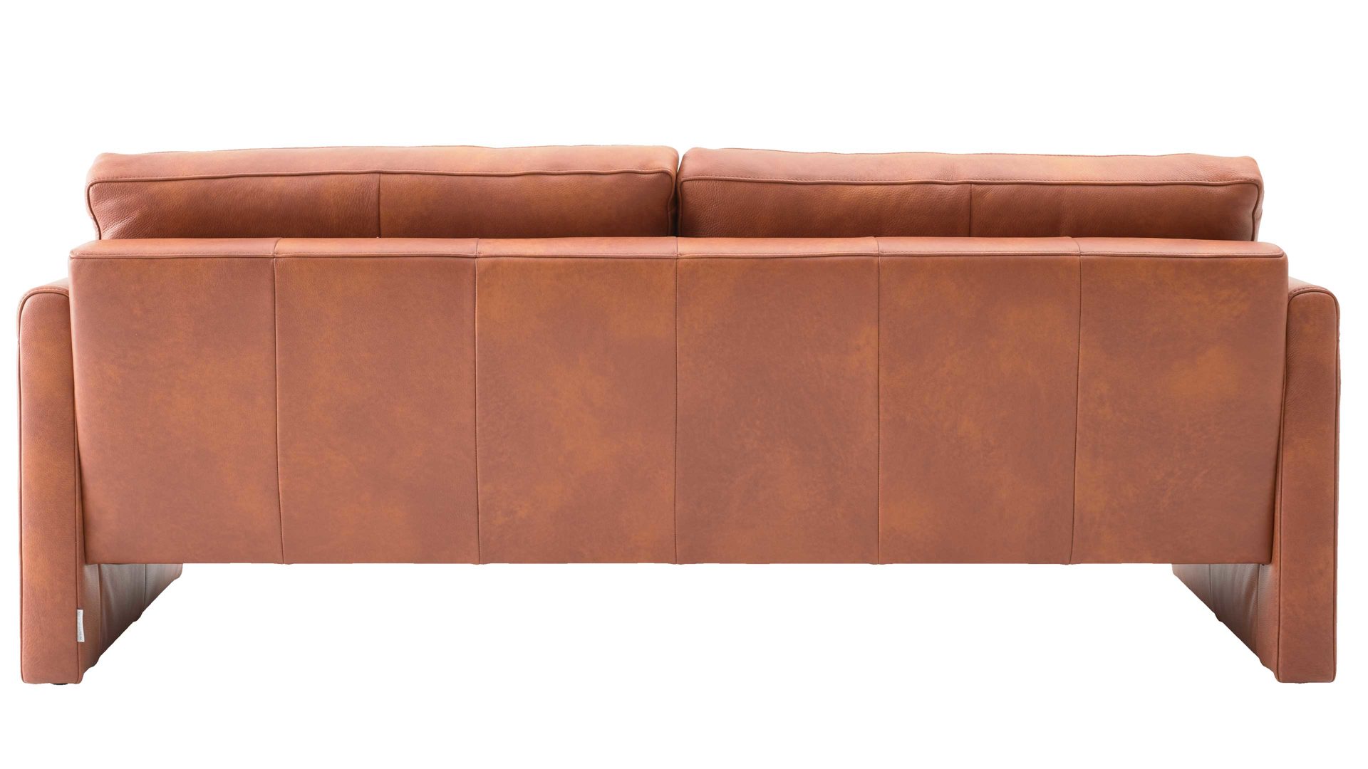 Zweisitzer Interliving aus Leder in Orange Interliving Sofa Serie 4004 - Zweisitzer NH70 cognacfarbenes LongLife-Leder Z75-50 - Länge ca. 160 cm