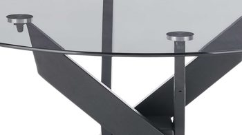 Couchtisch A better place furniture aus Glas in Grau Kopenhagen Couchtisch Grau & Schwarz - Durchmesser ca. 80 cm