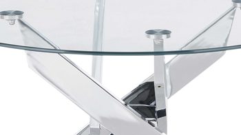 Couchtisch A better place furniture aus Glas in Transparent Kopenhagen Couchtisch Klarglas & Chrom - Durchmesser ca. 80 cm