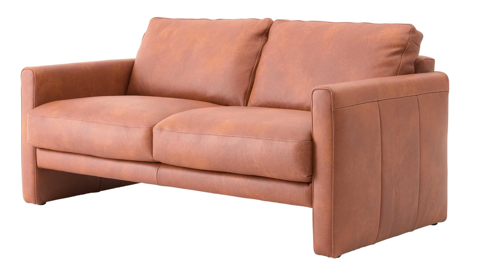 Zweisitzer Interliving aus Leder in Orange Interliving Sofa Serie 4004 - Zweisitzer cognacfarbenes LongLife-Leder Z75-50 - Länge ca. 200 cm
