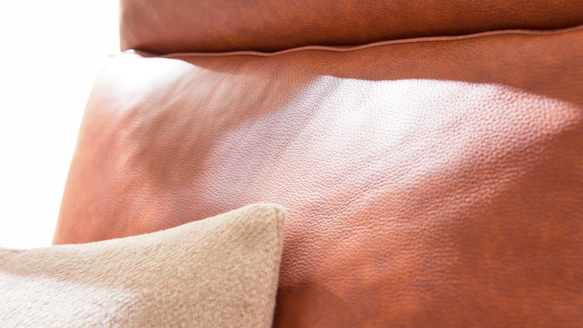 Polstersessel Interliving aus Leder in Orange Interliving Sofa Serie 4004 - Sessel MH60 cognacfarbenes LongLife-Leder Z75-50