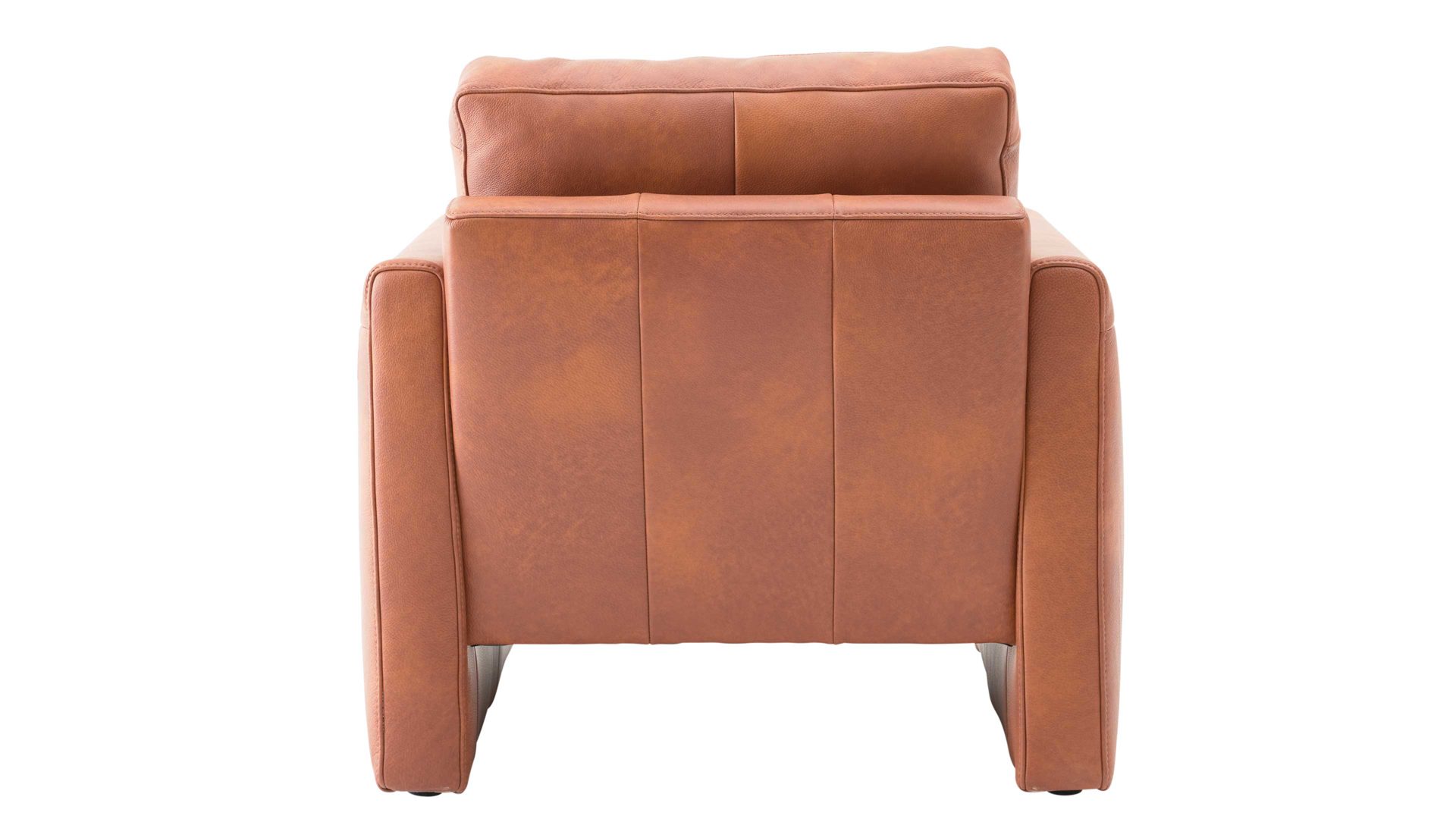 Polstersessel Interliving aus Leder in Orange Interliving Sofa Serie 4004 - Sessel cognacfarbenes LongLife-Leder Z75-50