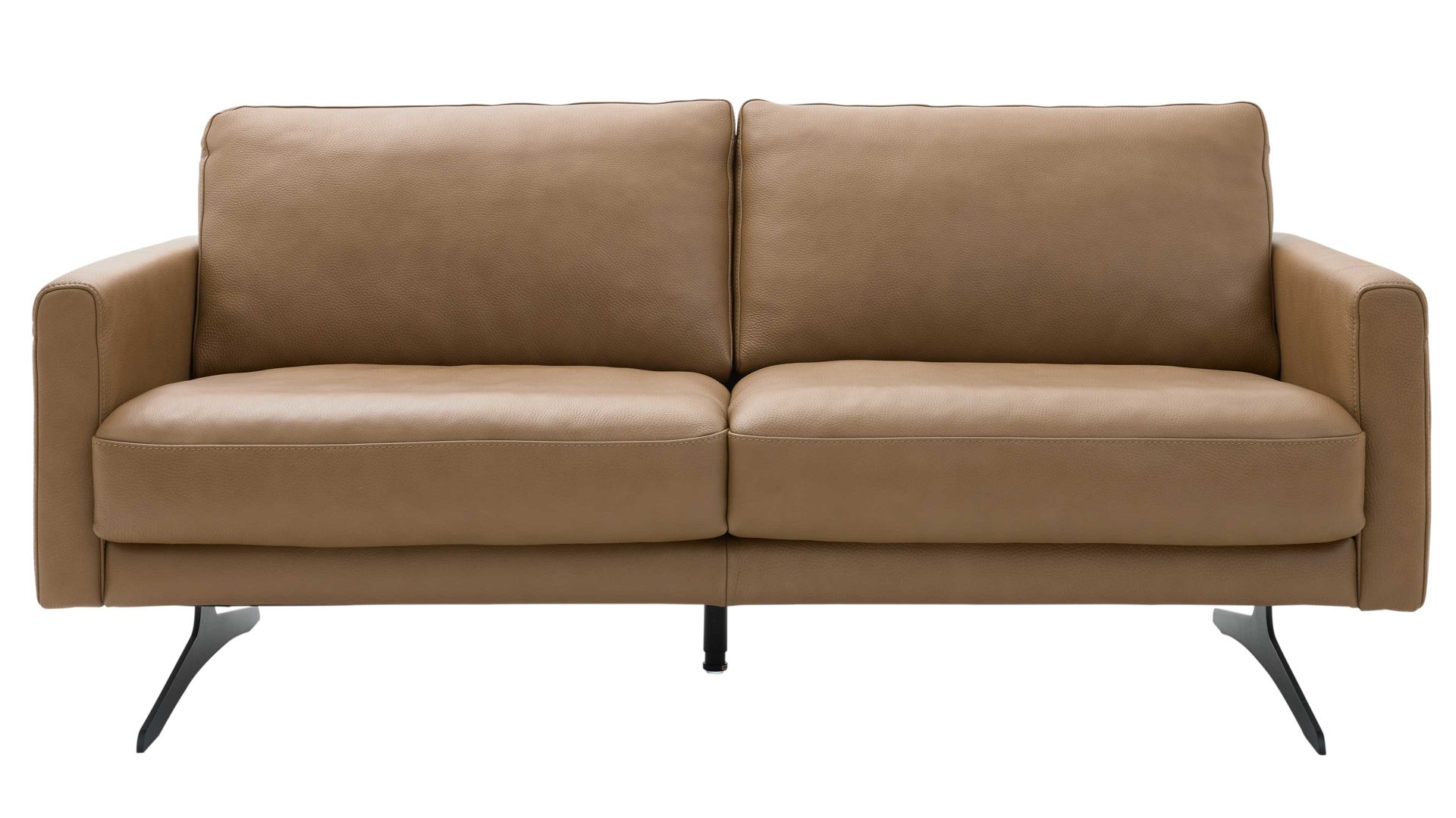 Zweisitzer Interliving aus Leder in Hellbraun Interliving Sofa Serie 4004 - Zweisitzer N80 fangofarbenes LongLife-Leder Z84-21 - Länge ca. 180 cm