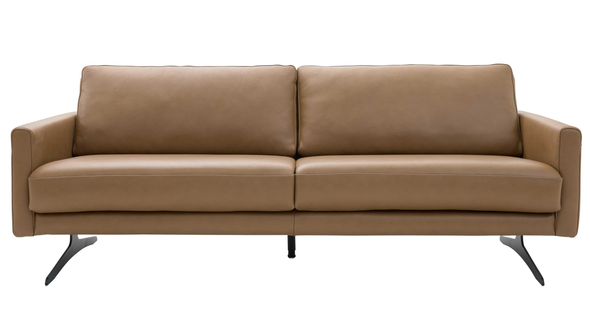 Zweisitzer Interliving aus Leder in Hellbraun Interliving Sofa Serie 4004 - Zweisitzer N100 fangofarbenes LongLife-Leder Z84-21 - Länge ca. 220 cm