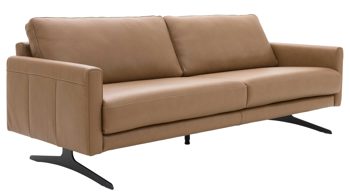Zweisitzer Interliving aus Leder in Hellbraun Interliving Sofa Serie 4004 - Zweisitzer N100 fangofarbenes LongLife-Leder Z84-21 - Länge ca. 220 cm