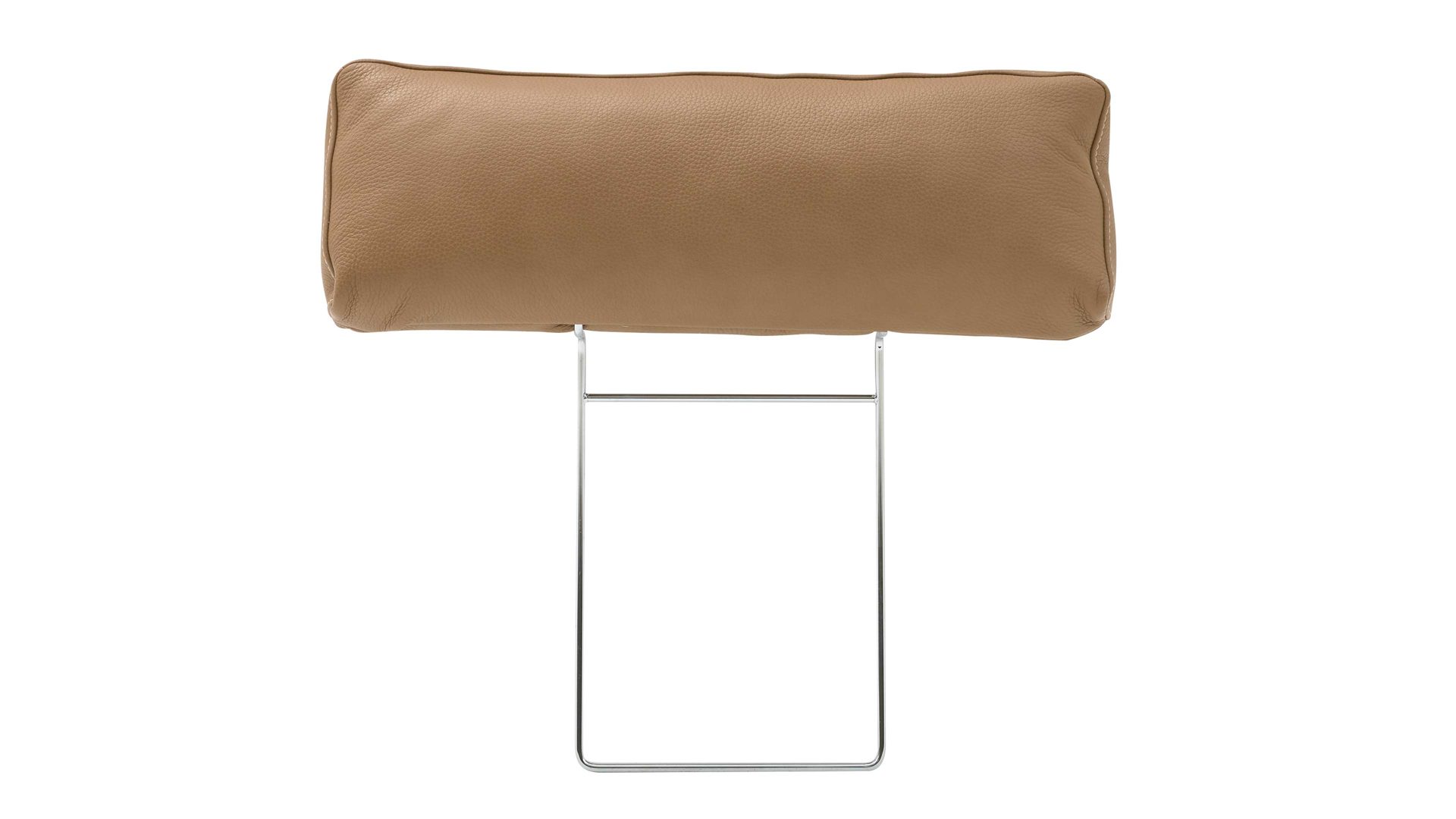 Kopfstütze Interliving aus Leder in Hellbraun Interliving Sofa Serie 4004 - Kopfstütze U70K fangofarbenes LongLife-Leder Z84-21 - Breite ca. 60 cm