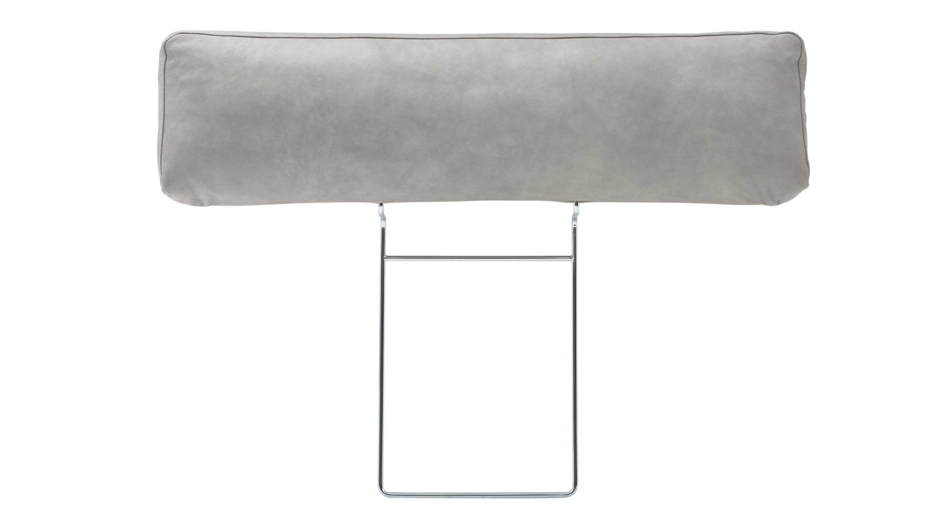 Kopfstütze Interliving aus Leder in Hellgrau Interliving Sofa Serie 4004 - Kopfstütze hellgraues LongLife-Leder Z69-22 - Breite ca. 60 cm